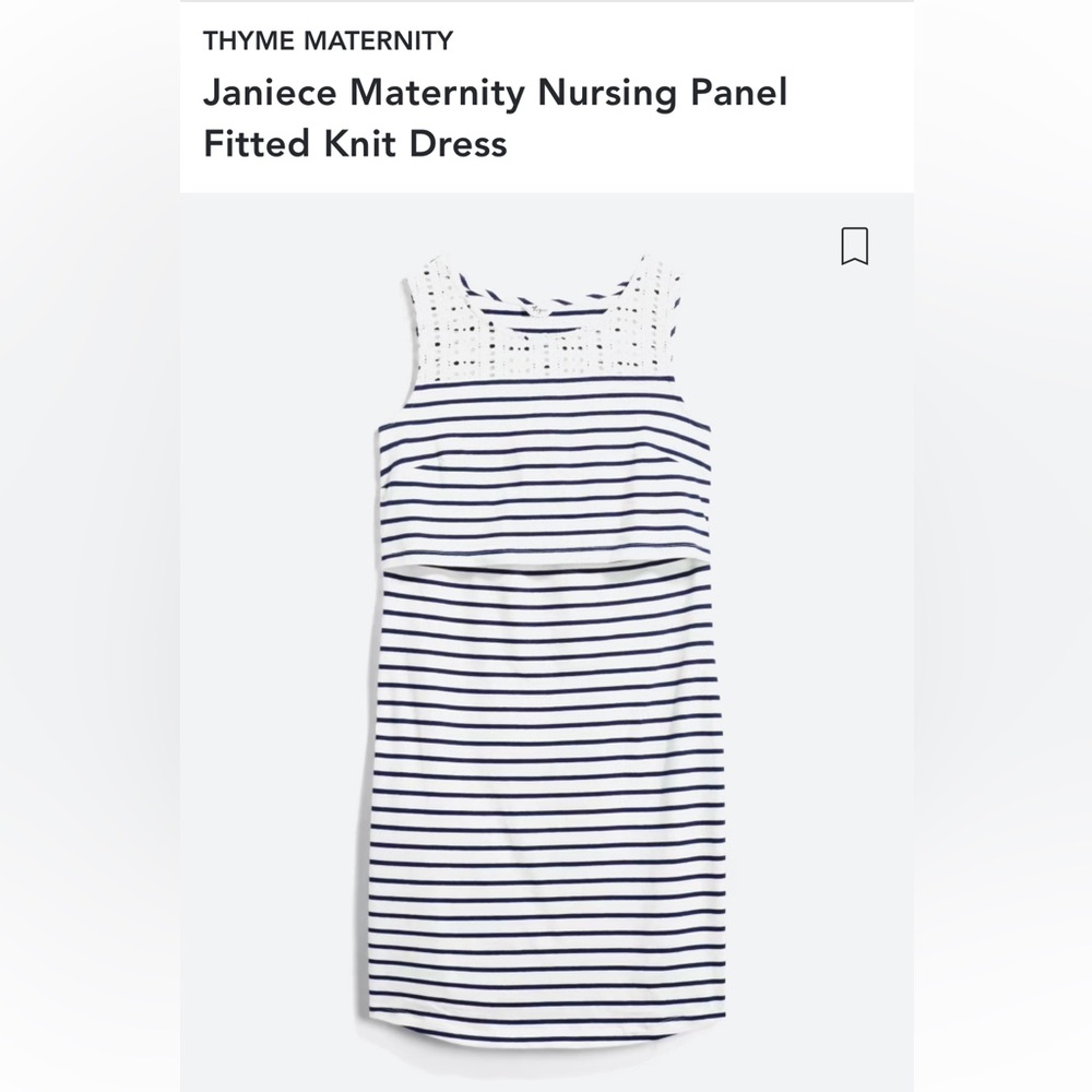 🆕 New with tags! Thyme Maternity Striped Dress with Nursing Panel
